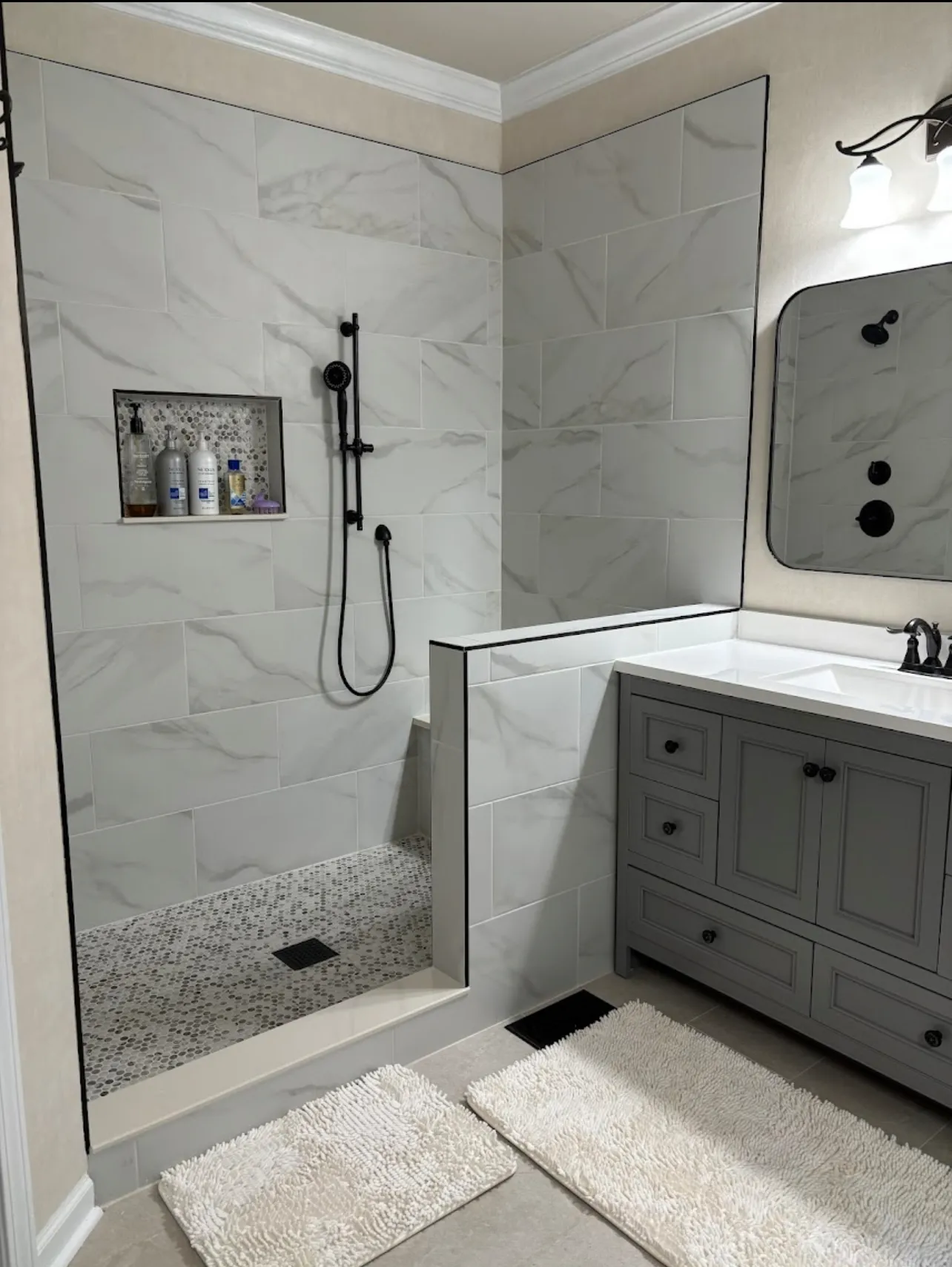 After bathroom remodeling